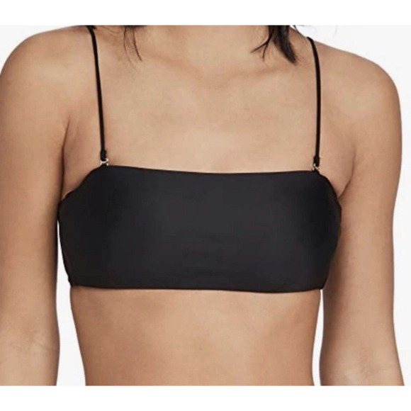 Madewell Second Wave Spaghetti Strap Bandeau Bikini Top Sz Large MD327 New $45 - Picture 1 of 7